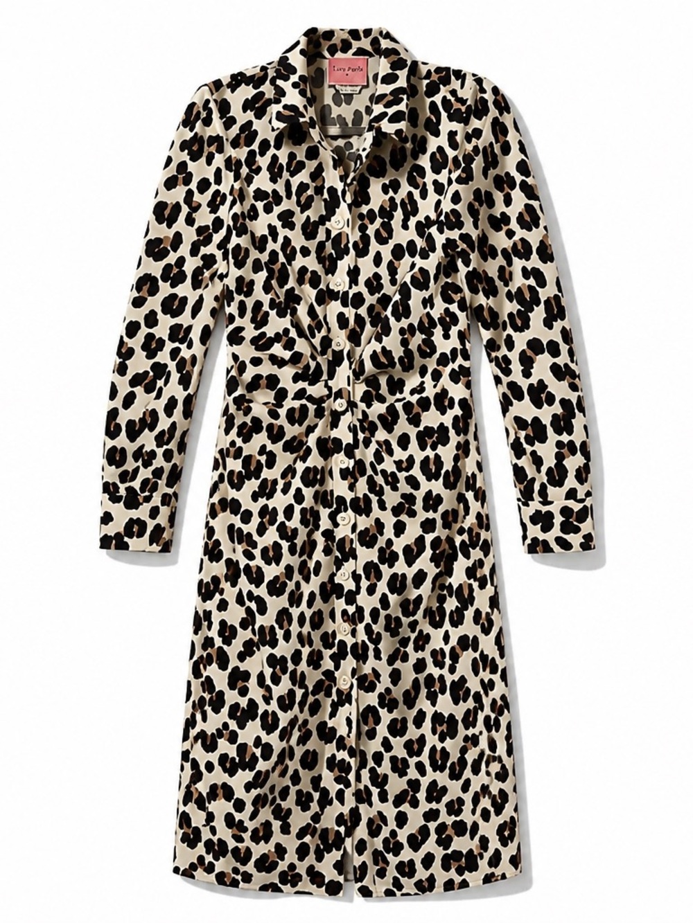 BEAUTIFUL Kate Spade Leoard/Cheetah Cream 100% Polyester Button Dress